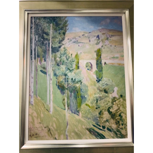 Plein Air Style Framed Landscape Painting By: Arroyo For Sale - Image 4 of 6