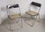 Set of 2 vintage folding chairs chrome rattan set with an Italian mid-century design, based on the iconic Plia model by...