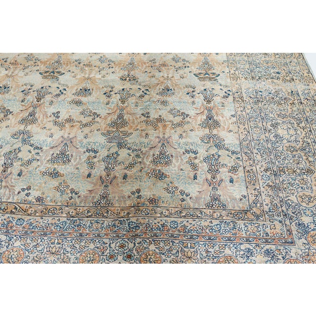 High-quality Vintage Persian Kirman Handmade Wool Rug For Sale In New York - Image 6 of 10