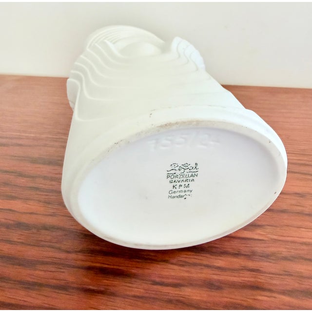 Ceramic German Biscuit Porcelain Vase from KPM Bavaria, 1960s For Sale - Image 7 of 9