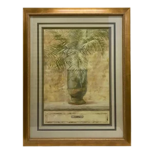 Large Botanical Art Print in Custom Giltwood Frame