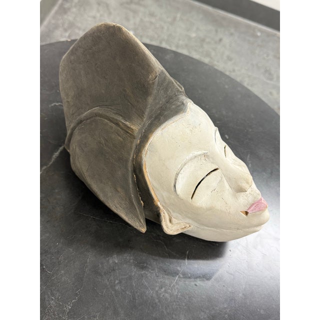 African African Punu-Style Carved Wood Mask For Sale - Image 3 of 12