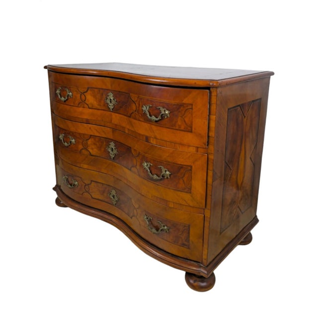 18th Century Baroque Serpentine-Front Chest of Drawers, Germany For Sale - Image 4 of 11