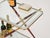 Cesare Lacca Brass and Burgundy Lacquered Wood Bar Cart by Cesare Lacca, Italy, 1950s For Sale - Image 4 of 15