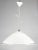 Chandelier in white milk glass in the shape of a cone Italy 1990. Dimensions diameter x 61 h 75 European Plug (up to...