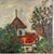 Early 20th Century Charming Salvaged Oil/Board Painting of European Village Countryside Scene With Rich Colors For Sale - Image 4 of 6