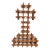 Antique Tramp Art Crown of Thorns Wooden Cross For Sale