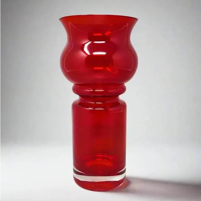 Glass Tulip Vase from Riihimaki/Riihimaen Lasi Oy, 1970s For Sale - Image 7 of 8