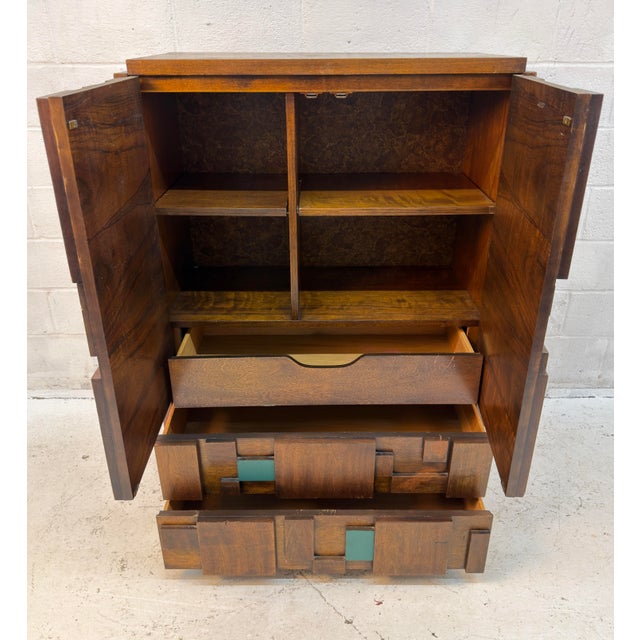 Mid-Century "Staccato" Armoire by Lane Furniture For Sale - Image 11 of 15