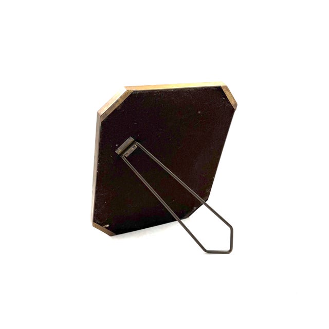 Mid-Century Modern Brass and Wood Picture Frame, Italy, 1970s For Sale - Image 6 of 16