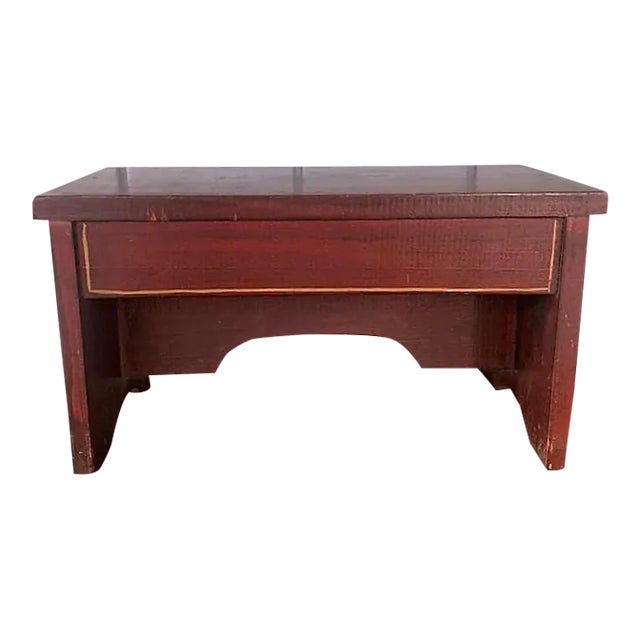 Late 20th Century Vintage Hand Painted Step Stool For Sale