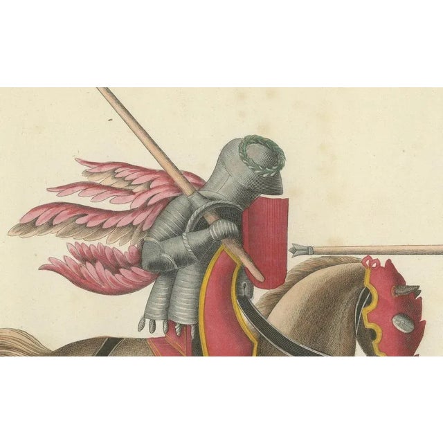 Von Reibisch, Knightly Joust in Bold Red and Green, 1842, Print For Sale - Image 6 of 7