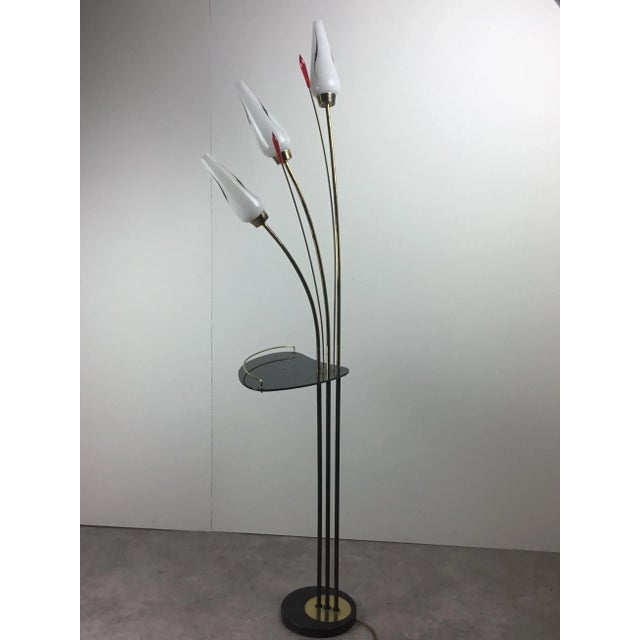 Mid-Century Modern Floor Lamp with Table from Lunel, 1950s For Sale - Image 3 of 16