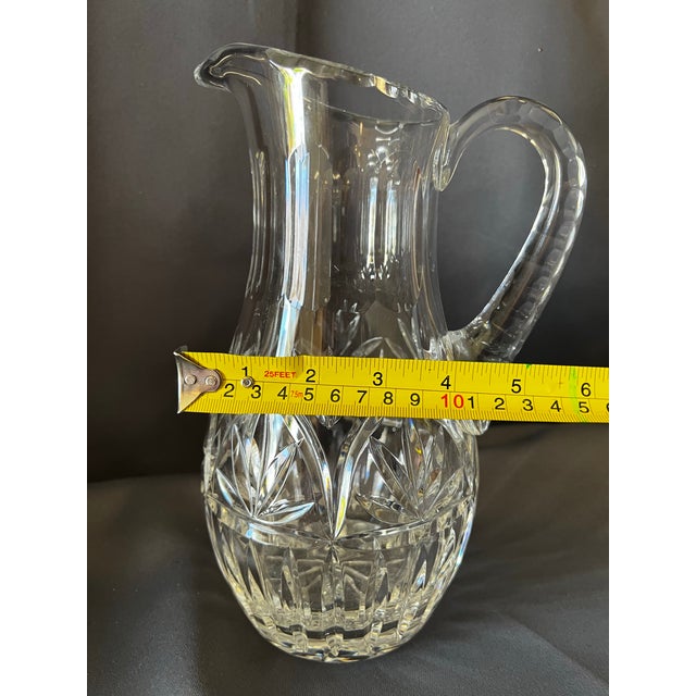 Antique American Brilliant Cut Crystal Pitcher Hobstar Pattern For Sale In Portland, OR - Image 6 of 12