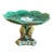 Antique English Majolica Pond Lily Compote With Stork , C. 1880's For Sale