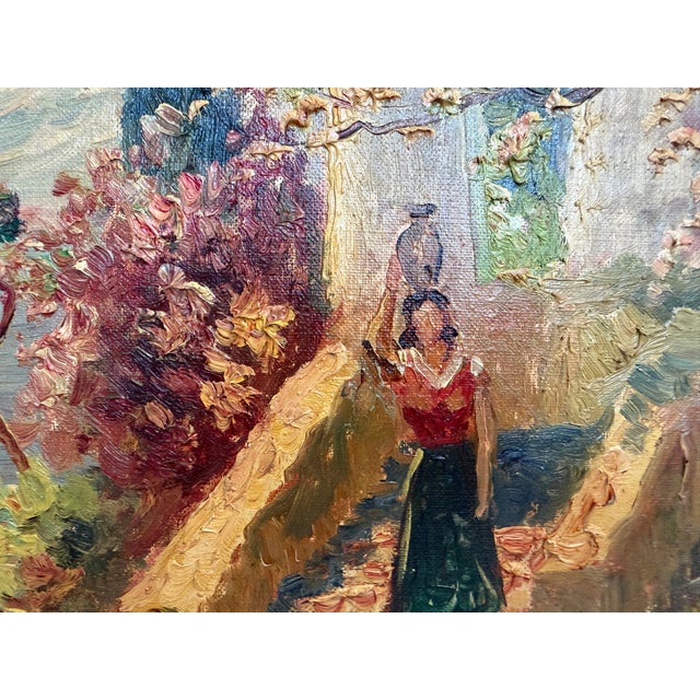 Paint Listed Danish Artist Finn Wennerwald 1896–1969 Antique Oil Painting Landscape For Sale - Image 7 of 13
