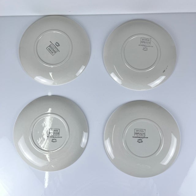 Primefleur Creation Constellation Model Dessert Plates from Gien, 1950s, Set of 4 For Sale - Image 10 of 11