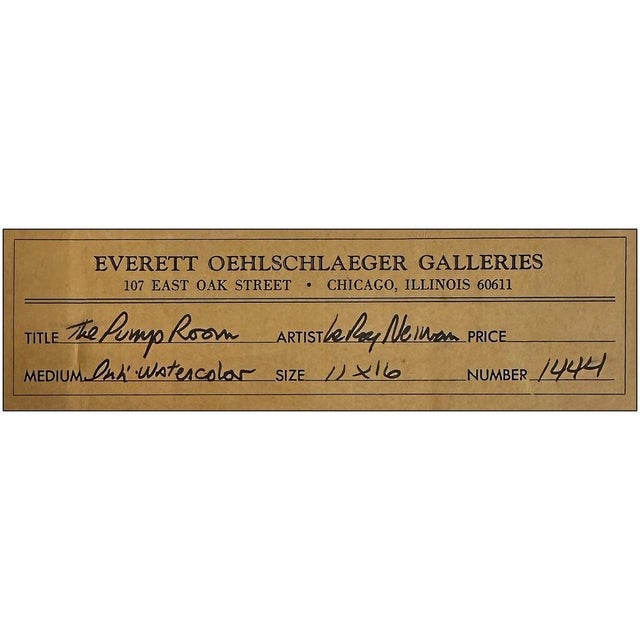 Leroy Neiman 1950s The Pump Room, LeRoy Neiman For Sale - Image 4 of 6