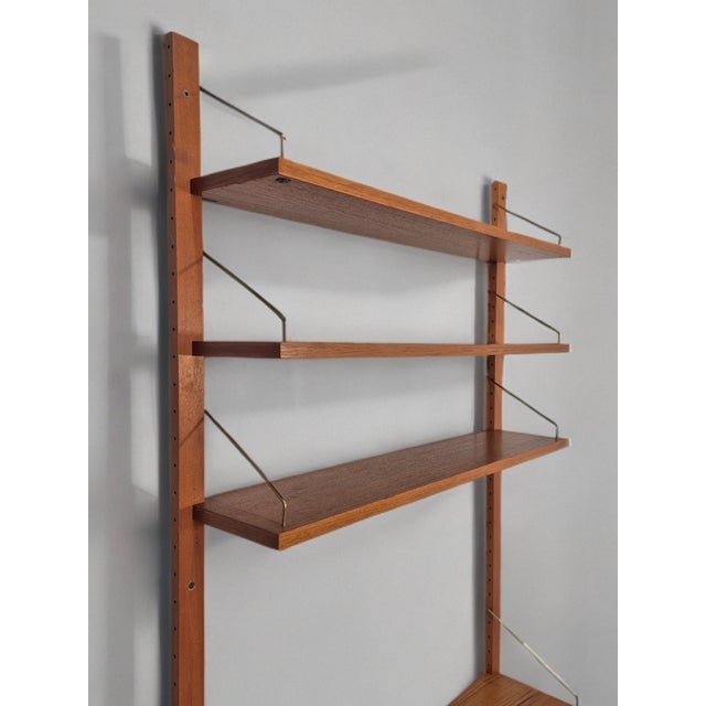 Brown Teak Wall Storage Cabinet by Kjell Riise, 1960s For Sale - Image 8 of 10