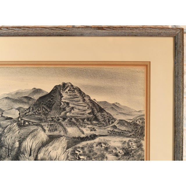 Mid Century Modern Black White Lithograph Print Colorado Landscape For Sale In Tampa - Image 6 of 12