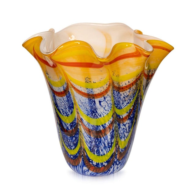 Vintage 20th Century Italian Hand Blown Murano Glass Vase, 1990s For Sale - Image 6 of 14