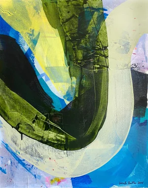 "Beach Bay" 2021 Original Painting by Jessalin Beutler
