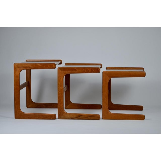Nesting Tables from Salin Nyborg, Danemark, 1960s, Set of 3 For Sale - Image 9 of 10