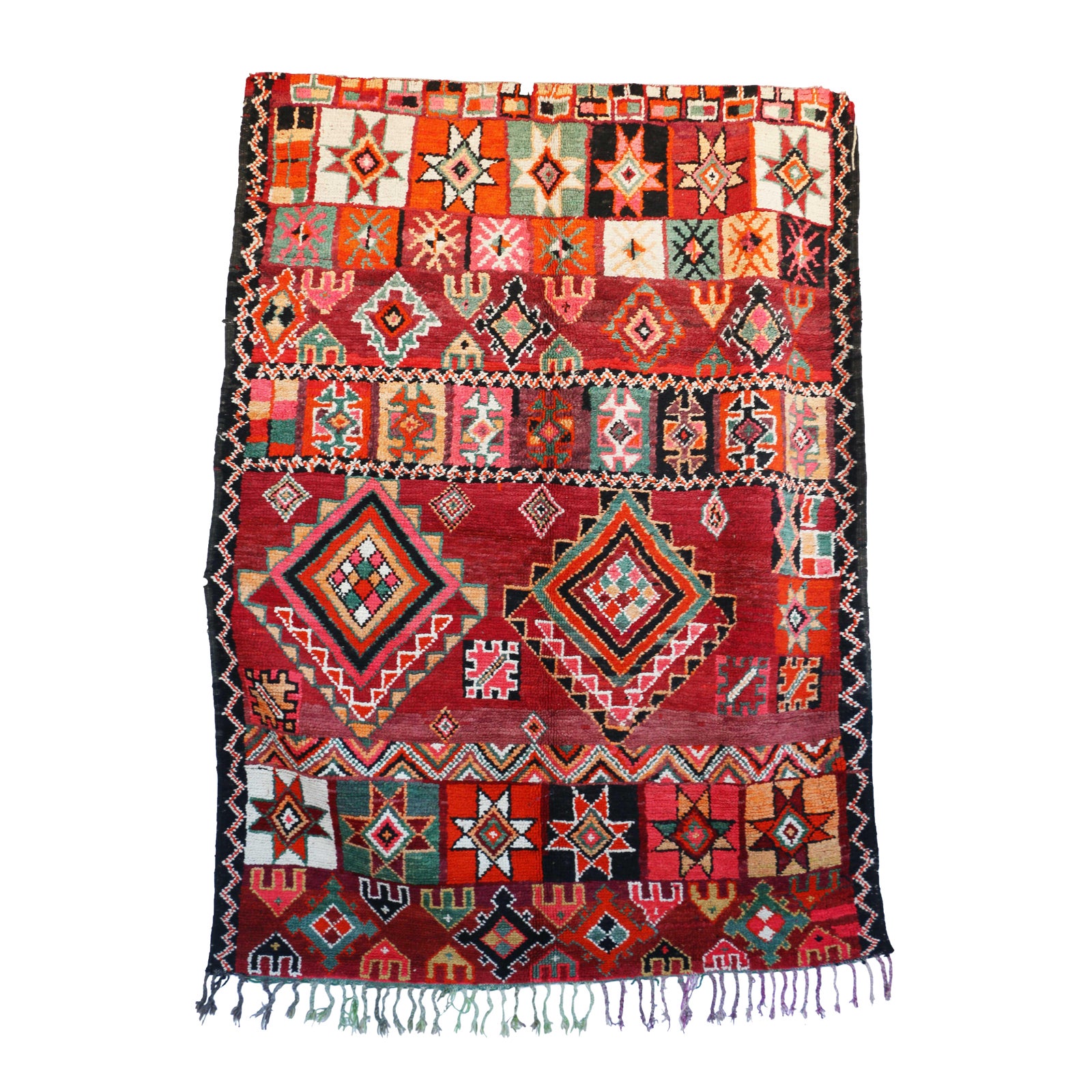 Vintage Boujaad Moroccan Berber Rug 6'10" x 9'1" Chairish