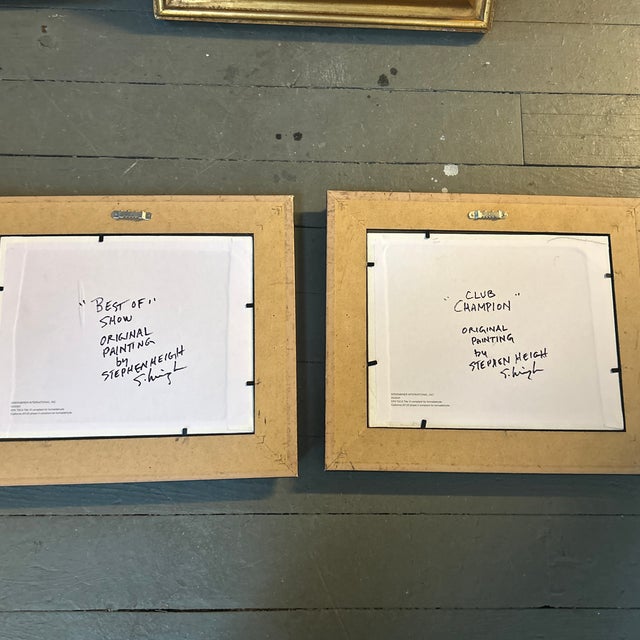 2020s Two Contemporary Original Stephen Heigh Dog Portraits “Best of Show” and “Club Champion” - Set of Two For Sale - Image 5 of 5
