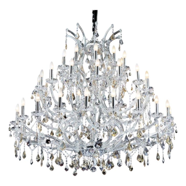 Maria Theresa 45 Lights Gold and Silver Chandelier by Aggiolight For Sale