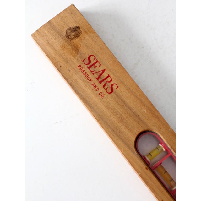 Mid-Century Sears Wood Carpenter's Level For Sale - Image 6 of 12