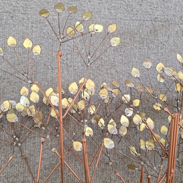 Mid-Century Organic Modern Curtis Jeré Brass Tree Wall Sculpture, 57" For Sale - Image 10 of 18