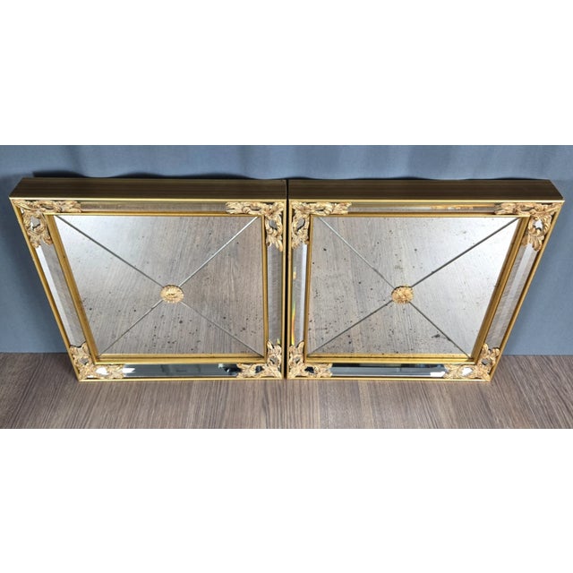 Selling two matching accent mirrors by LaBarge, one retains original label as shown. Classic and involved design with...