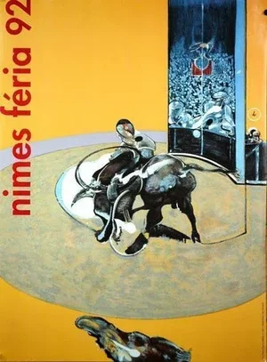 Francis Bacon 1969/1992 Feria Nimes Original Poster Done in Serigraphy