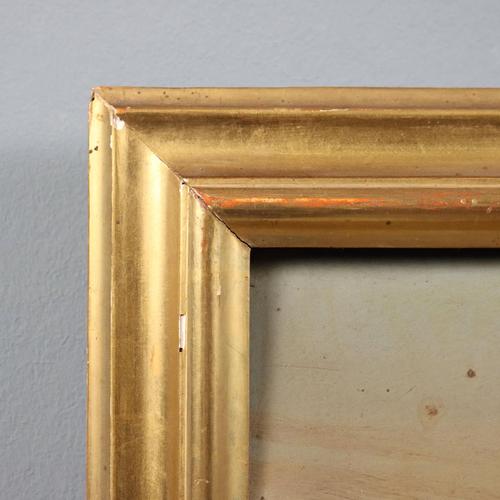 Brown Sunset on Sea Landscape, Oil on Borad, Framed For Sale - Image 8 of 11