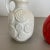 1970s Op Art German Red-White Fat Lava Pottery Vases from Bay Ceramics, Set of 4 For Sale - Image 5 of 18