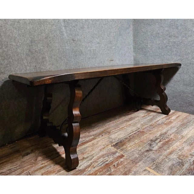 Large Wooden Farmhouse Table For Sale - Image 3 of 8