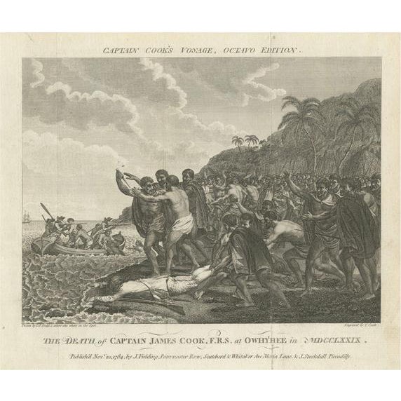 Death of Captain James Cook at Kealakekua Bay, 1784, Paper For Sale
