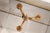 French Mid 20th Century French Gilt & Carved Column Chandelier For Sale - Image 3 of 9