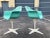 Metal Cool 1960s Kitchen Dinette Set, Fiberglass Chairs, Turquoise, Round Table, Usa Set of 3 For Sale - Image 7 of 12