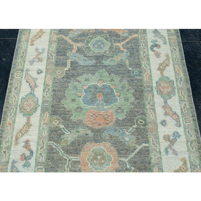 Turkish Oushak Runner Rug 2'11" x 19' #17555 For Sale In Houston - Image 6 of 8