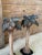 Metal Pair of Sculptural Metal Palm Tree Candleholders by Justin Sculpture For Sale - Image 7 of 12