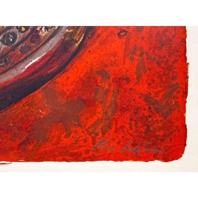 Lithograph in colors on paper. Hand signed lower left by Theo Tobiasse. Hand numbered 14/20 J lower right. Sheet size:...