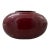 Vintage Postmodern 1980s Ox Blood Red Ceramic Bean Pill Shaped Vase Art Deco For Sale