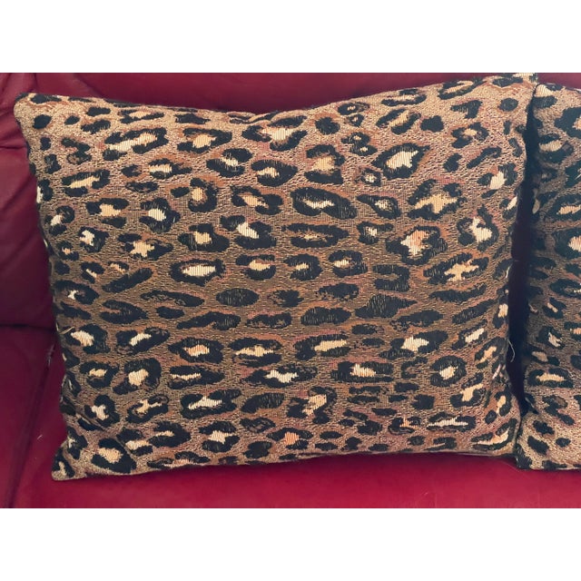 Vintage cheetah Animalia brocade lumbar pillows.