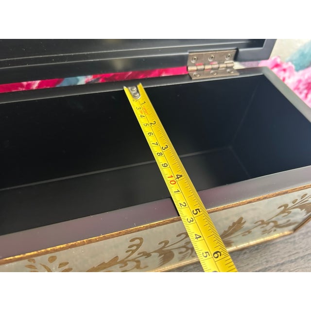 Gold Madison Mirrored Box For Sale - Image 8 of 12