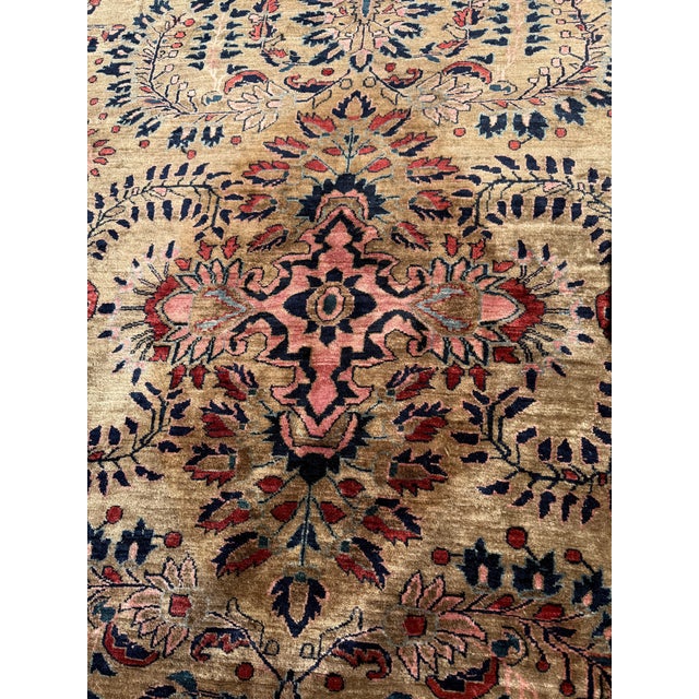 8ft 8in × 10ft 2in Floral Sarouk Hand Knotted Iranian Area Rug For Sale - Image 9 of 10