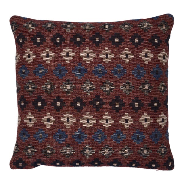 Schumacher Ayumi Performance 20" Pillow in Russet For Sale