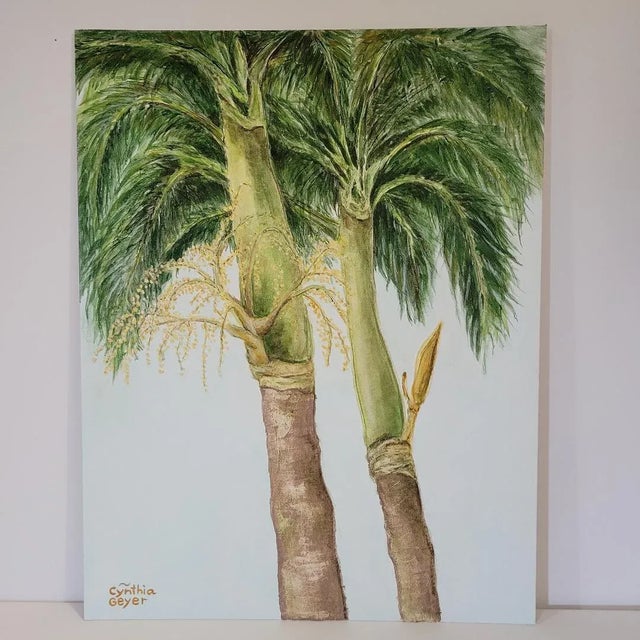 Acrylic painting on canvas board. I moved to Florida a few years ago and am fascinated how many varieties of palm trees...