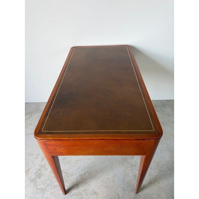Émile-Jacques Ruhlmann French Art Deco Style Leather-Top Writing Desk For Sale In Miami - Image 6 of 12